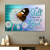 Be Still & Know That I Am God Psalm 4610 Wall Art Canvas, Butterflies Christian Wall Decor Religious Wall Decor