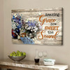 Amazing Grace Wall Art Amazing Grace How Sweet The Sound Daisy Butterfly Paintings Canvas Religious Wall Decor