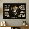 2 Timothy 17 Wall Art For God Hath Not Given Us The Spirit Of Fear Canvas Print Religious Wall Decor