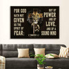 2 Timothy 17 Wall Art For God Hath Not Given Us The Spirit Of Fear Canvas Print Religious Wall Decor