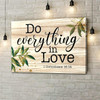 1 Corinthians 1614 Do Everything In Love Wall Art Canvas Bible Verse Wall Art Religious Wall Decor