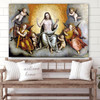 Triumph Of Christ In Paradise With Angels And Cherubs Jesus Canvas Wall Art Christian Wall Art Decor Religious Wall Art