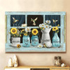 Sunflower Daisy Begin Each Day With A Grateful Heart Christ Canvas Wall Art Christian Poster Religious Wall Decor