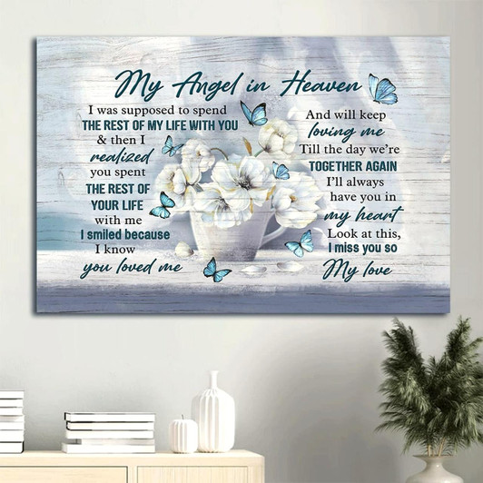 Heaven Beautiful White Flower Till The Day We're Together Again Memorial Gift For Family Members My Angle In Heaven