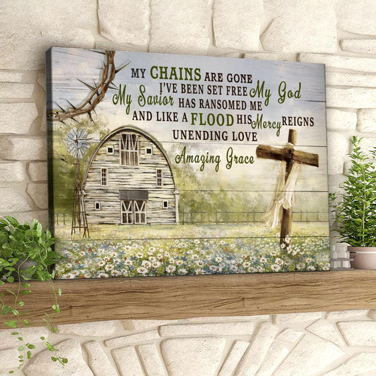 My Chains Are Gone I've Been Set Free My God Christian Canvas Prints Faith Canvas Bible Verse Canvas