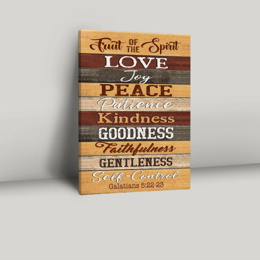 Fruit Of The Spirit Canvas Art Galatians 52223 Christian Wall Decor With Colorful Scripture Design
