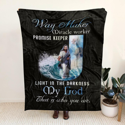 Sherpa Fleece Blanket Way Maker Jesus Blanket Christian Throw Blanket Inspirational Religious Faith Gift