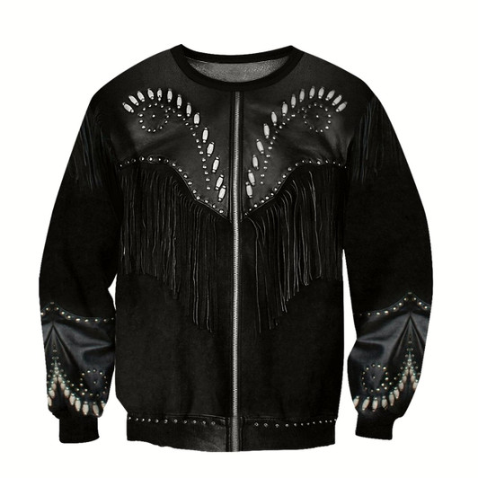 Goofygearprints Cowboy Jacket Black Cosplay 3D Over Printed Unisex Sweatshirt Shirts