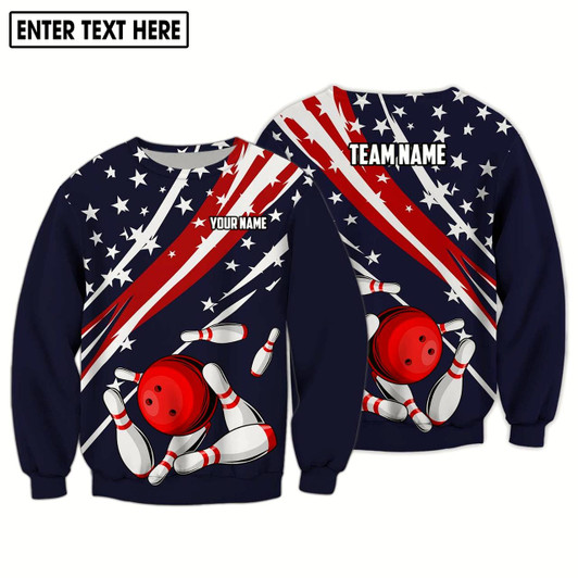 Goofygearprints Personalized Name And Team Name 3D Shirt Bowling Sweatshirt , Bowling Lover Gift