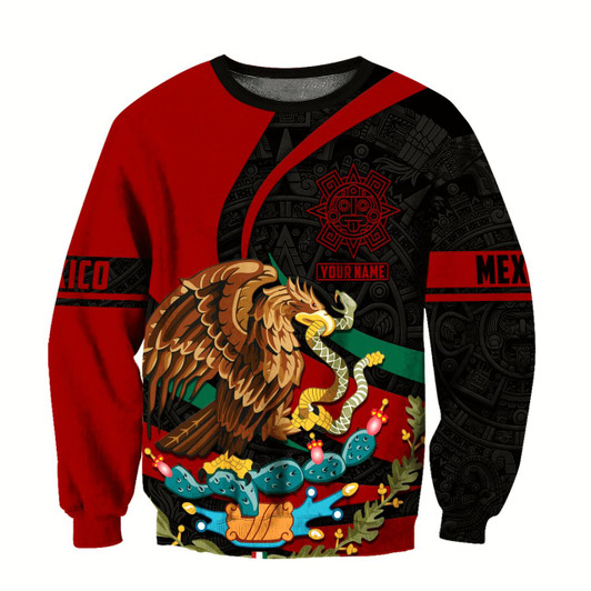 Goofygearprints Personalized Name Mexico Aztec Coat Of Arms 3D All Printed Sweatshirt Christmas Shirts