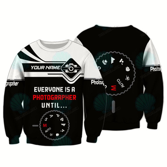 Goofygearprints Everyone is Photographer Until Personalized 3D Shirts Photography Polo Personalized Name