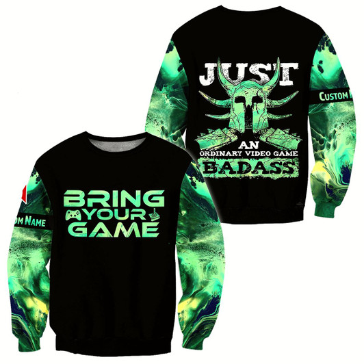 Goofygearprints Gaming Tattoo Bring Your Game Personalized Name Printed Unisex 3D Sweatshirt Christmas Shirt