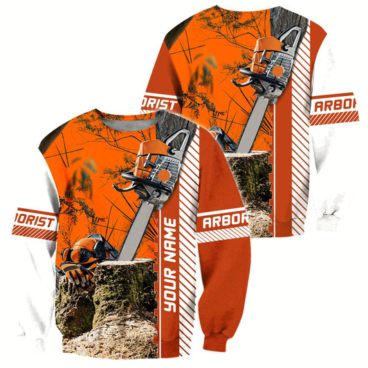 Goofygearprints Personalized Arborist Orange 3D Sweatshirt Personalized 3D Full Printed Arborist Christmas Shirt