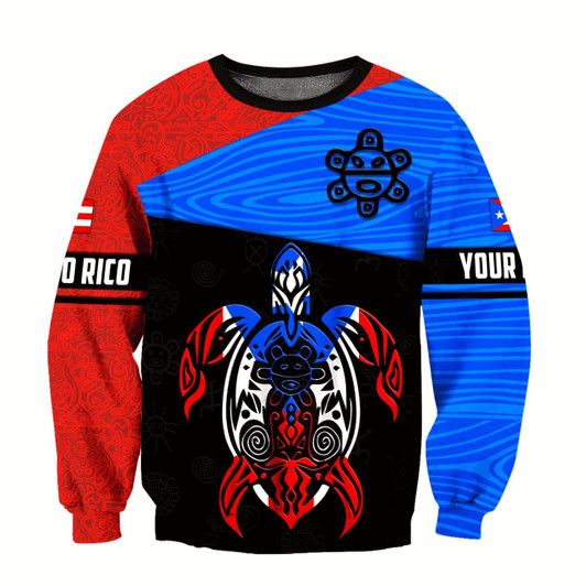 Goofygearprints Personalized Puerto Rico Turtle Taino 3D All Over Printed Unisex Sweatshirt Shirts