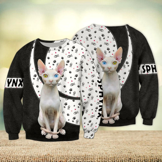 Goofygearprints Sphynx Cat 3D Shirt Gift For Cat Lover Sweatshirt Christmas Shirt