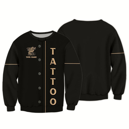 Goofygearprints Tattoo Artist Yellow Personalized Classic Tattoo Uniform, Tattoo Studio Sweatshirt Zipper , 3D