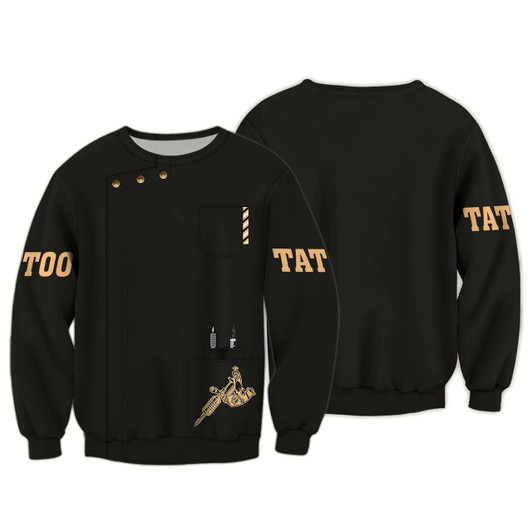 Goofygearprints Tattoo Machine Personalized 3D Christmas Sweatshirt Classic Tattoo Uniform