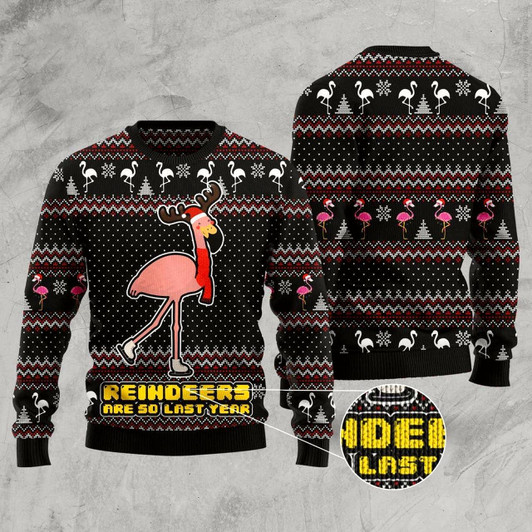 Goofygearprints Reindeers Are So Last Year Ugly Christmas Sweater, Funny Xmas Sweater