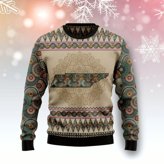 Goofygearprints Tennessee Mandala Ugly Christmas Sweater