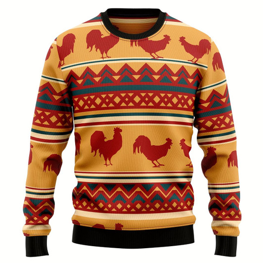 Goofygearprints Amazing Chicken Ugly Christmas Sweater, Idea Gift for Chicken Lovers