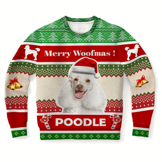 Goofygearprints Poodle Dog Ugly Christmas Sweater, Merry Woofmas, Perfect Shirt for Dog Lovers Christmas