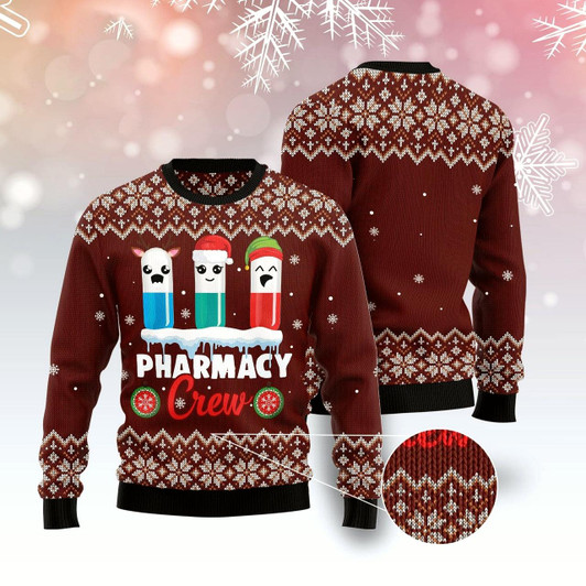 Goofygearprints Christmas Pharmacy Crew Ugly Christmas Sweater