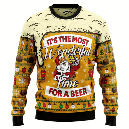 Goofygearprints Christmas Most Wonderful Time For Beer Ugly Christmas Sweater