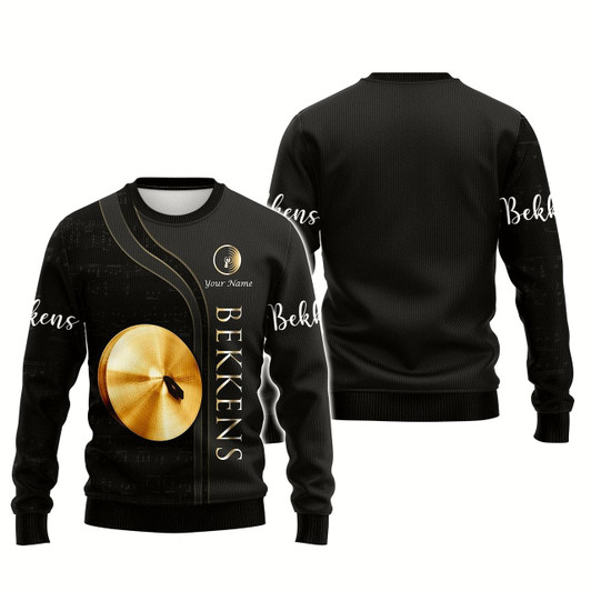 Goofygearprints Personalized Name Bekkens Ugly Sweater Christmas, Gift for Musicial Lovers