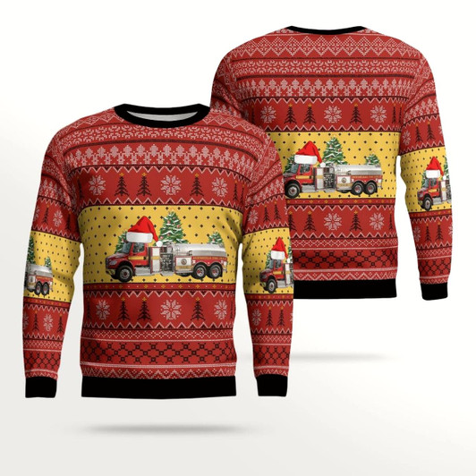 Goofygearprints Florida Jacksonville Fire And Rescue Department Ugly Christmas Sweater 3D
