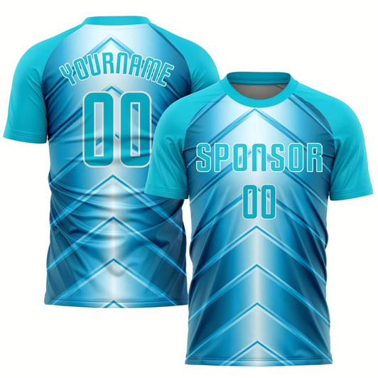 Goofygearprints Sky Blue Lakes Blue White Sublimation Soccer Uniform Jersey, Custom Team Soccer Jersey Shirt