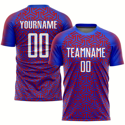 Goofygearprints Royal White Red Sublimation Soccer Uniform Jersey_4471, Custom Team Soccer Jersey Shirt