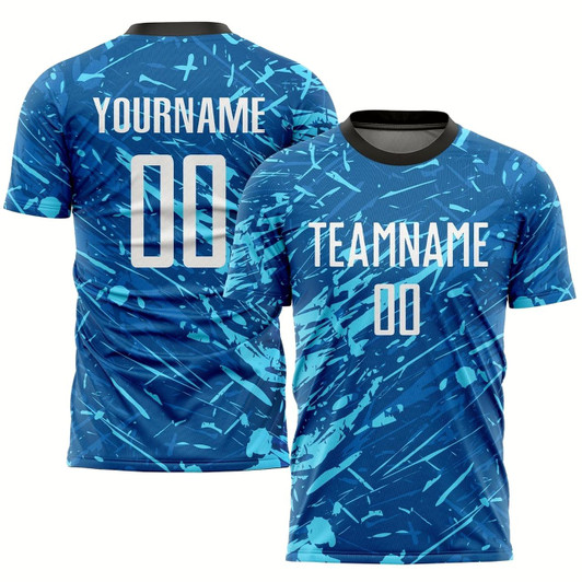 Goofygearprints Royal White Light Blue Sublimation Soccer Uniform Jersey_5716, Custom Team Soccer Jersey Shirt