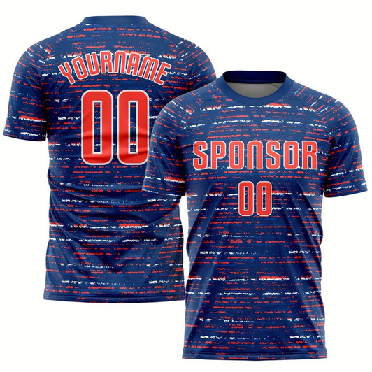 Goofygearprints Royal Orange White Sublimation Soccer Uniform Jersey, Custom Team Soccer Jersey Shirt
