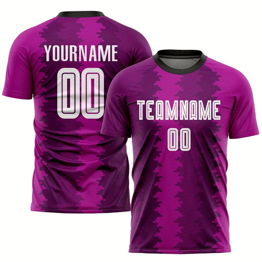 Goofygearprints Purple White Pink Sublimation Soccer Uniform Jersey, Custom Team Soccer Jersey Shirt