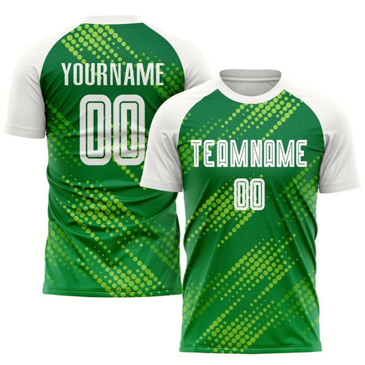 Goofygearprints Neon Green White Kelly Green Sublimation Soccer Uniform Jersey, Custom Team Soccer Jersey Shirt