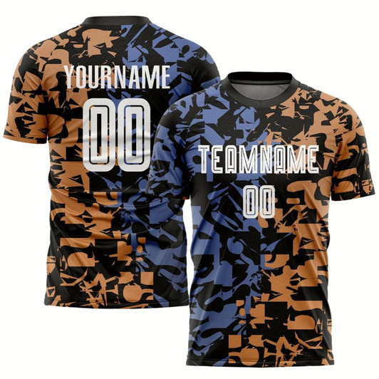 Goofygearprints Figure White Black Third Sublimation Soccer Uniform Jersey, Custom Team Soccer Jersey Shirt