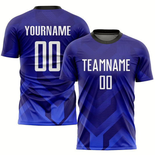 Goofygearprints Dark Purple White Royal Navy Sublimation Soccer Uniform Jersey, Custom Team Soccer Jersey Shirt