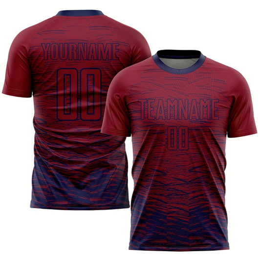 Goofygearprints Crimson Navy Sublimation Soccer Uniform Jersey, Custom Team Soccer Jersey Shirt