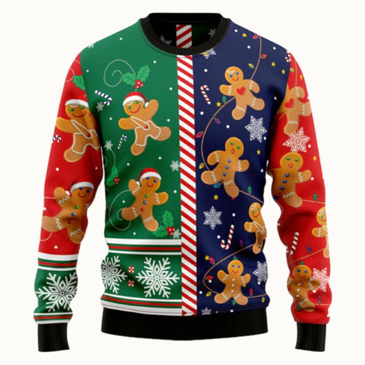 Goofygearprints Gingerbread Christmas Cookie Ugly Sweater - Christmas sweater gift