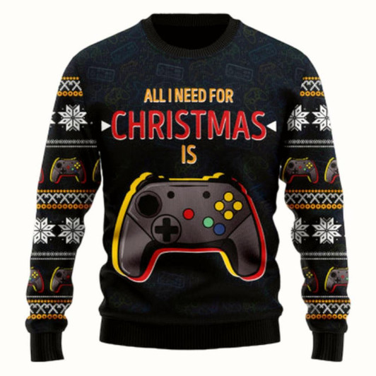Goofygearprints Games All I Need Ugly Sweater - Christmas sweater gift