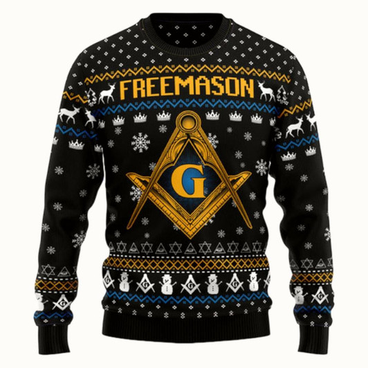 Goofygearprints Freemason Ugly Sweater - Christmas sweater gift