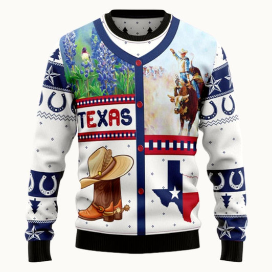 Goofygearprints Awesome Texas Ugly Sweater - Christmas sweater gift