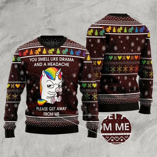 Goofygearprints Funny Unicorn Ugly Christmas Sweater, Funny Xmas Sweater, Sweater Xmas