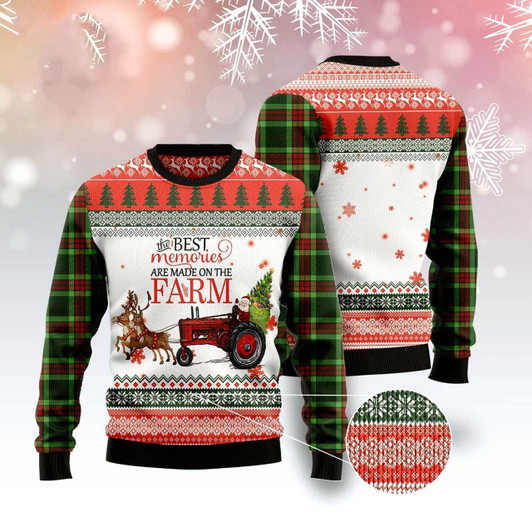 Goofygearprints Farm Best Memories Ugly Christmas Sweater, Funny Xmas Sweater, Sweater Xmas