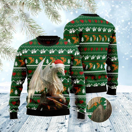 Goofygearprints Dragon Nice Ugly Christmas Sweater, Funny Xmas Sweater, Sweater Xmas