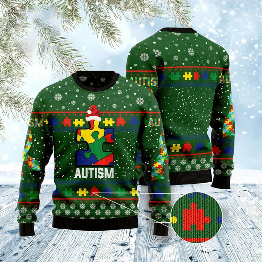 Goofygearprints Autism Ugly Christmas Sweater, Funny Xmas Sweater, Sweater Xmas
