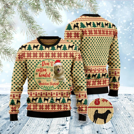 Goofygearprints Anatolian Shepherd Mom Ugly Christmas Sweater, Funny Xmas Sweater, Sweater Xmas