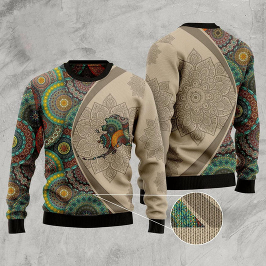 Goofygearprints Alaska Mandala Ugly Christmas Sweater, Funny Xmas Sweater, Sweater Xmas