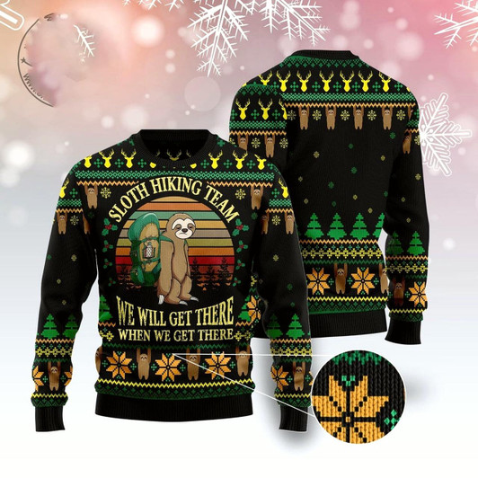 Goofygearprints Sloth Team Holiday Ugly Christmas Sweater, Funny Xmas Sweater, Sweater Xmas