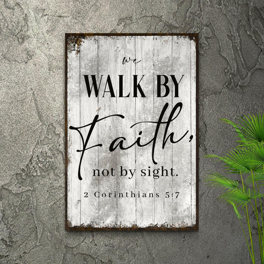 2 Corinthians 5:7 Walk By Faith Iii Canvas Art Christian Wall Decor With Bible Verse Inspiring Strength In God’s